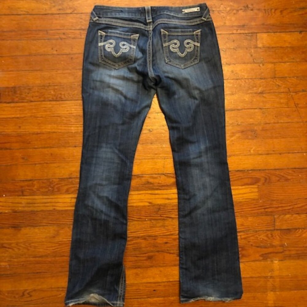 Rerock Express Barely Boot Cut Jeans Size 8l - image 5